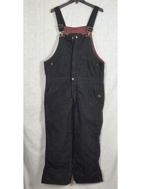 Real Ranch Insulated Coveralls Bib Overalls Quilted Men's L Unisex Work Farm